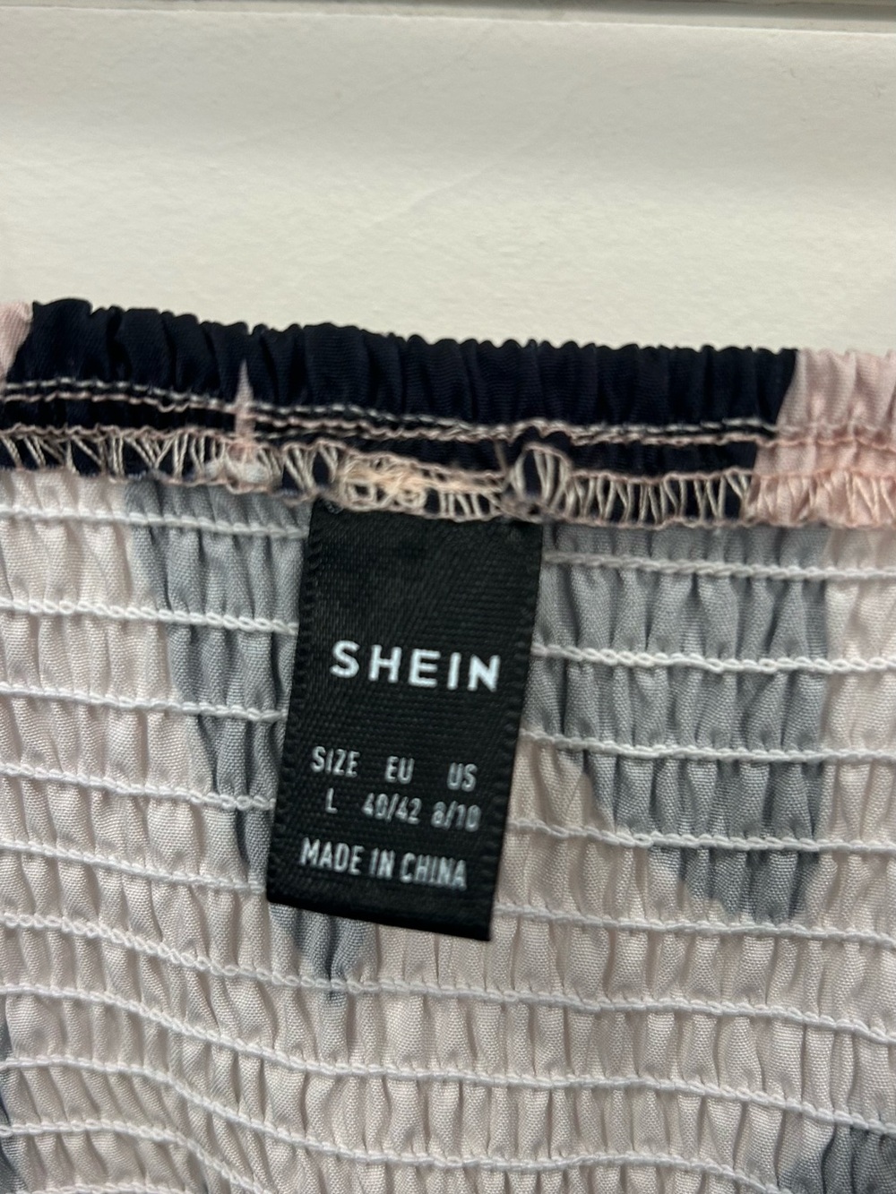 SHEIN Pale Pink and Black Abstract Tiered Maxi Dress - Picture 4 of 4